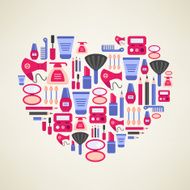 I love Beauty Vector concept