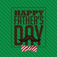 Happy Fathers Day mustache and bow tie design