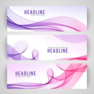 Abstract purple wave isolated on white background N3