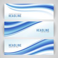 Abstract blue wave isolated on white background N13