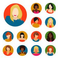 Set of female portraits N3