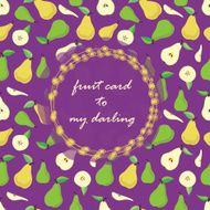 Card with pears pattern