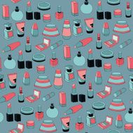 Seamless pattern with cosmetics N2