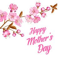 Happy Mother&#039;s Day Greeting card with custom text Vector