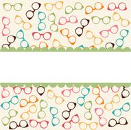 Seamless colorful pattern with glasses N3
