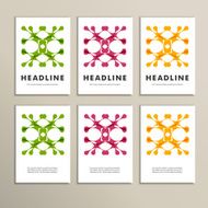 Set of six covers with abstract patterns N3