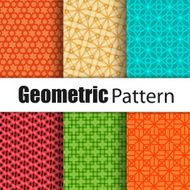 Set of geometric vector patterns