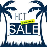 Summer sale design template with palms N2