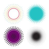 abstract halftone circles
