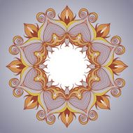 Ornamental round lace pattern is like mandala N18