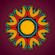 Ornamental round lace pattern is like mandala N20