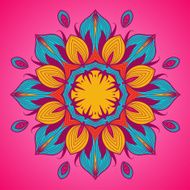 Ornamental round lace pattern is like mandala N22