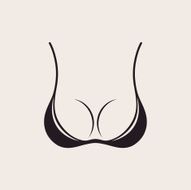 Bra icon sexy logo Simple emblem slim figure fitness beautiful