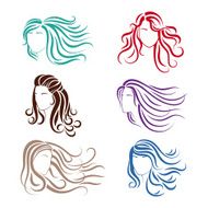 Beautiful girls silhouettes