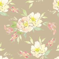 Watercolor flower pattern N132