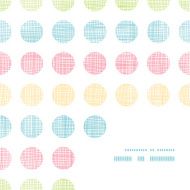 Abstract textile polka dots stripes frame corner pattern background