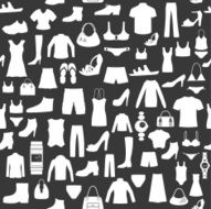 Seamless background with clothing