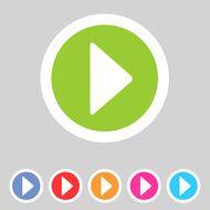Flat game graphics icon play
