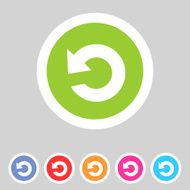 Flat game graphics icon repeat N2