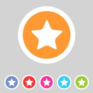 Flat game graphics icon star