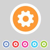Flat game graphics icon settings N2