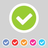 Flat game graphics icon tick N2