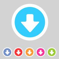 Flat game graphics icon arrow down N2