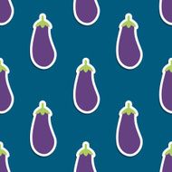 eggplant pattern Seamless texture with ripe eggplants