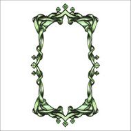frame vintage baroque flowers vector N3