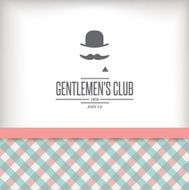 vintage label with gentleman