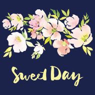 Watercolor greeting card flowers N153