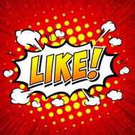 LIKE ! Comic Speech Bubble Cartoon N5