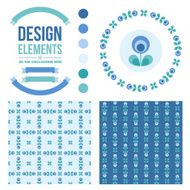 Set of floral design elements N8