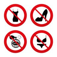 Women dress icon Sexy shoe sign Perfume N14