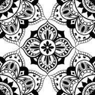 Seamless wallpaper with oriental symmetrical pattern