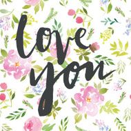 Watercolor greeting card flowers N157
