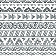 Ethnic watercolor seamless pattern