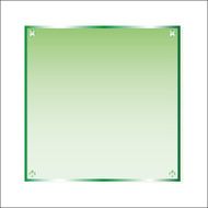 Sticker green glass vector isolated object