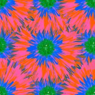 Seamless bright colors tropical floral pattern N3