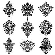 damask flower ornamental designs N3