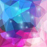 Abstract bright polygonal triangular background with glaring lights for design N57