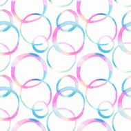 Seamless pattern with watercolor circle element