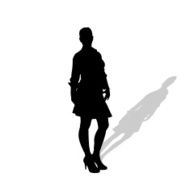 Vector silhouette of a woman N870