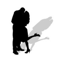 Vector silhouette of dance N27