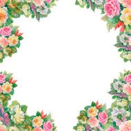 Seamless floral pattern with of red and orange roses N7