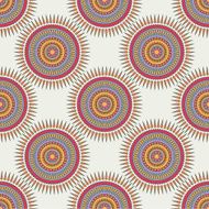 Seamless background with tribal style circles