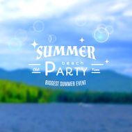 Summer party realistic badge EPS10