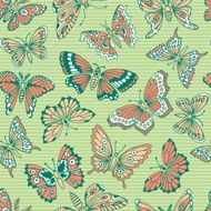 seamless pattern with decorative butterflies N15