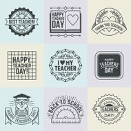Happy Teachers` Day assorted design insignias logotypes set 2 N2