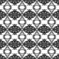 Vector Seamless Monochrome Abstract Pattern N24